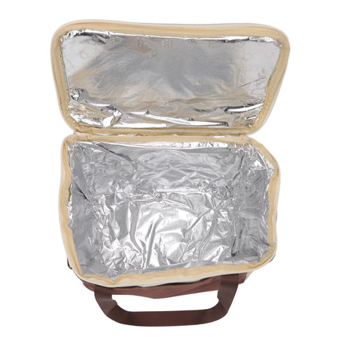 Insulated Lunch Bag Leak Proof Portable Reusable Lunch Box for Students Men Women and Office Workers L Coffee