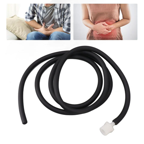 Enema Kit Portable Reusable Silicone Shower Enema Tube for Cleaning Anal Colon and Vagina Black 200cm/78.7in