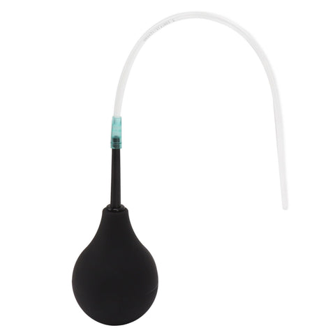 Enema Bulb Kit Silicone Douche Bulb with Single Use Hose Women Enemator Astriction Anal Cleaner Black 89ml