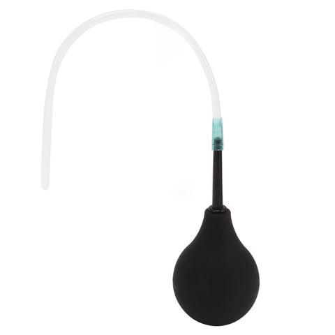 Enema Bulb Kit Silicone Douche Bulb with Single Use Hose Women Enemator Astriction Anal Cleaner Black 89ml