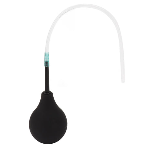 Enema Bulb Kit Silicone Douche Bulb with Single Use Hose Women Enemator Astriction Anal Cleaner Black 89ml
