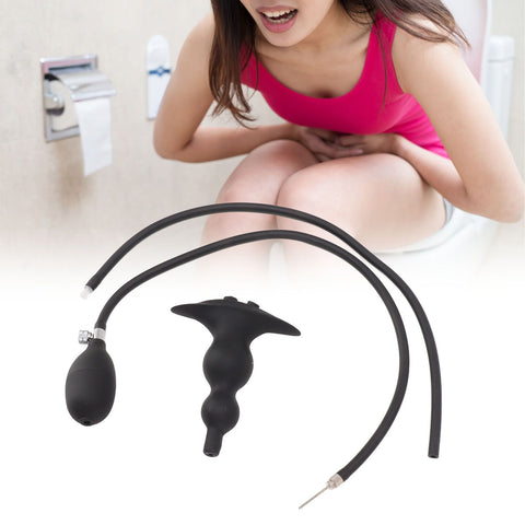 Silicone Enema Bulb Kit Inflatable Soft Flexible Clean Anal Douche Enema Kit for Women Men Beginner Health Style 1