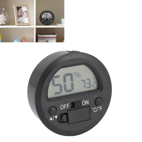 Temperature Humidity Meter Portable Round Embedded Electronic Digital Display Temperature Humidity Gauge