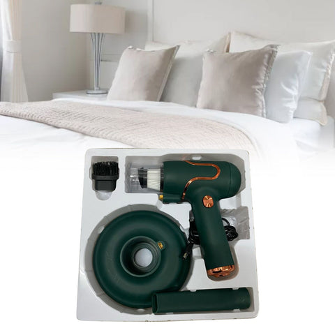 Vacuum Mite Cleaner Portable Cordless Lightweight Handheld Vacuum Dust Mite Cleaner for Home Mattress Car Green