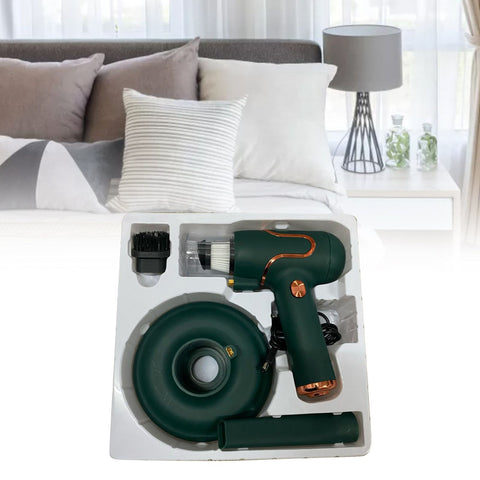 Vacuum Mite Cleaner Portable Cordless Lightweight Handheld Vacuum Dust Mite Cleaner for Home Mattress Car Green