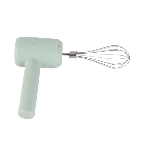 Electric Hand Mixer Automatic USB Rechargeable Portable Cordless Handheld Mixer for Baking Cake Egg Cream Light Cyan