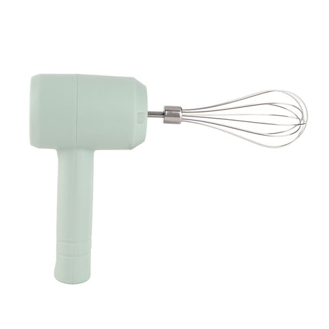 Electric Hand Mixer Automatic USB Rechargeable Portable Cordless Handheld Mixer for Baking Cake Egg Cream Light Cyan