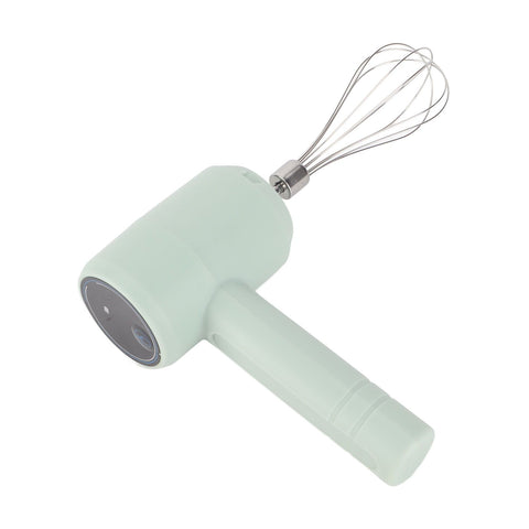 Electric Hand Mixer Automatic USB Rechargeable Portable Cordless Handheld Mixer for Baking Cake Egg Cream Light Cyan