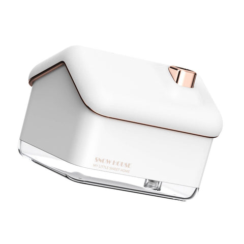 Snow House Mini Humidifier USB Nano Atomization Humidifier with Night Light for Living Room Bedroom Plug In White