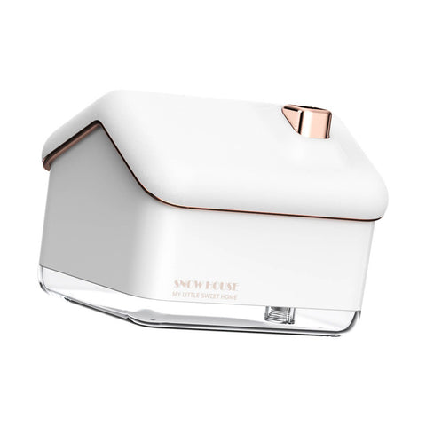 Snow House Mini Humidifier USB Nano Atomization Humidifier with Night Light for Living Room Bedroom Plug In White