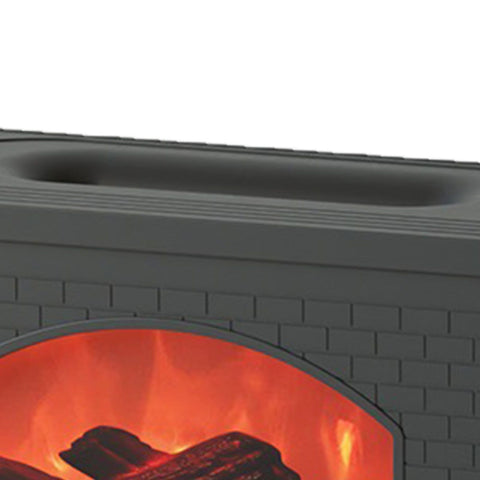 270ml Mist Humidifier Simulated Fireplace Design Power Off Protection Fire Diffuser for Home Black
