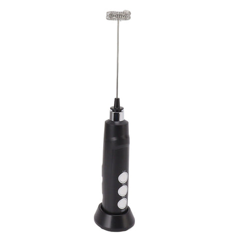 Electric Tumbler Stirrer Rechargeable Handheld Mini Foam Maker for Coffee Egg Hot Chocolate Black