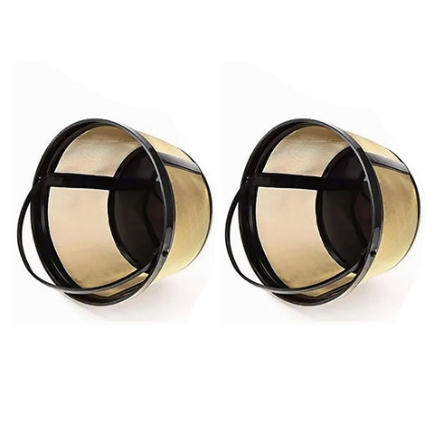 Coffee Filter Stainless Steel Coffee Machine Reusable Cone Coffee Filter Strainer Gold for Home
