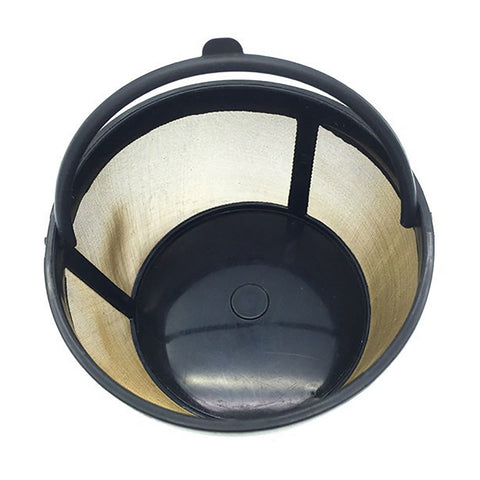 Coffee Filter Stainless Steel Coffee Machine Reusable Cone Coffee Filter Strainer Gold for Home