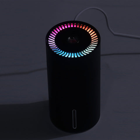 Car Fragrance Humidifier USB 3 Gears Adjustable Automatic Induction Portable Aromatherapy Humidifier with Colorful Light Black
