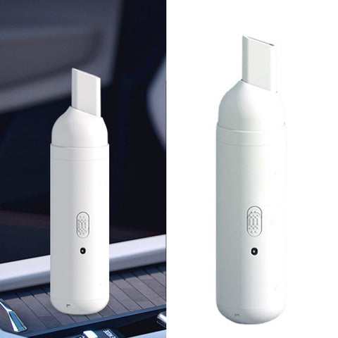 Car Vacuum Cleaner Low Noise USB Charging Mini Handheld Cordless Vacuum Cleaner White