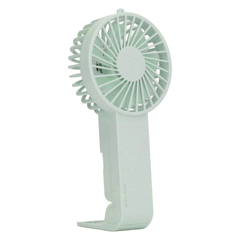 Mini Handheld Fan Foldable Portable Fan USB Rechargeable Fan For Home Office Travel Green