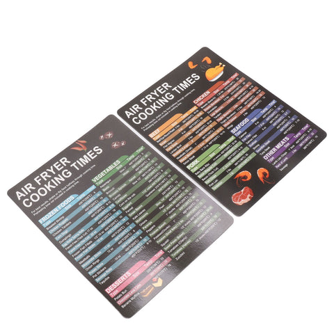Fryer Magnetic Cheat Sheet Set Fryer Accessories Cook Times Quick Reference Guide For Cooking Frying