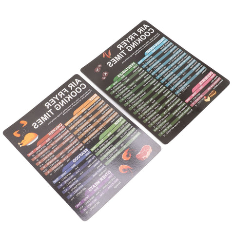 Fryer Magnetic Cheat Sheet Set Fryer Accessories Cook Times Quick Reference Guide For Cooking Frying