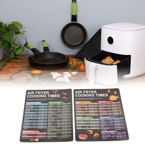 Fryer Magnetic Cheat Sheet Set Fryer Accessories Cook Times Quick Reference Guide For Cooking Frying