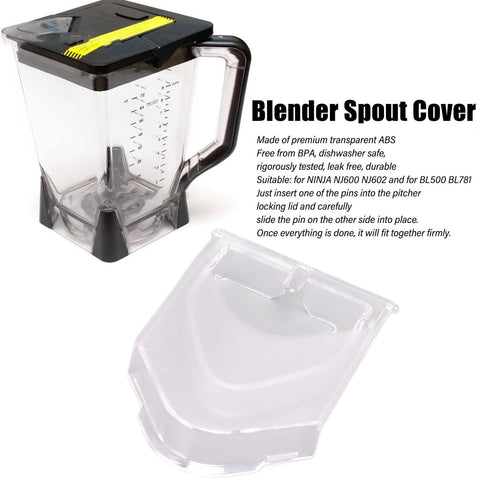 Blender Pour Spout Cover Transparent Flap Lid Jar Top Replacement Part for NINJA NJ600 NJ602 for BL500 BL781