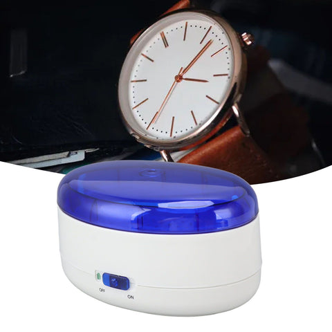Jewelry Cleaner Machine ABS Quick Washing Portable Glasses Cleaner Machine for Ring Earing Glasses Cosmetic Brush