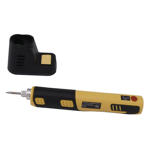 Portable Cordless Soldering Iron Kit Cordless Soldering Iron with Rechargeable Lithium Ion Battery Yellow