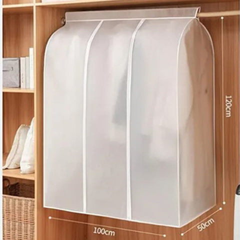 Super Large Transparent 3D Zipper Clothes Dust Cover Wardrobe Storage Bag Waterproof Dustproof Suit Coat Protector 120x100x50cm