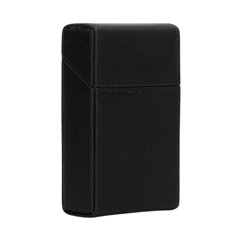 Cigarettes Box PU Leather Holder Cigarettes Box Case for 20PCS Cigarettes Travel Home Black