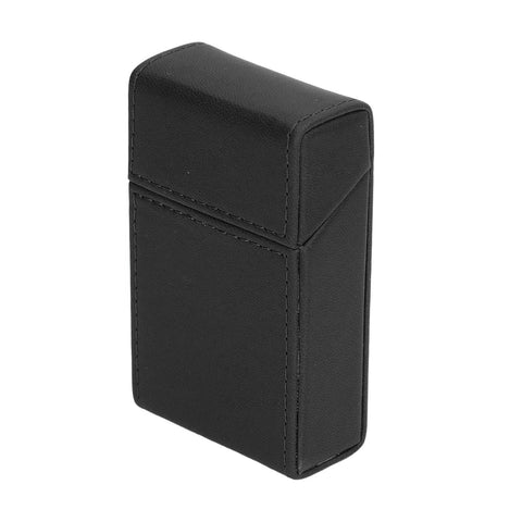 Cigarettes Box PU Leather Holder Cigarettes Box Case for 20PCS Cigarettes Travel Home Black