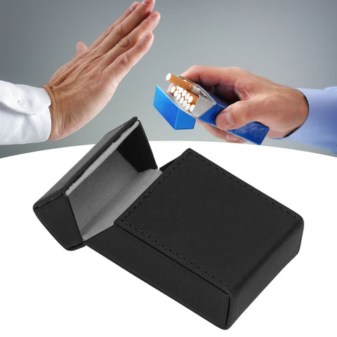 Cigarettes Box PU Leather Holder Cigarettes Box Case for 20PCS Cigarettes Travel Home Black