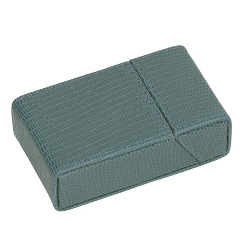 Cigarettes Box Holder Lizard Designed PU Leather Cigarettes Box Storage Case for Women Men Green