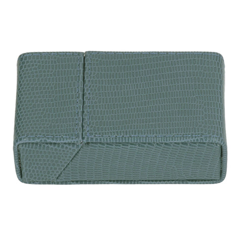 Cigarettes Box Holder Lizard Designed PU Leather Cigarettes Box Storage Case for Women Men Green