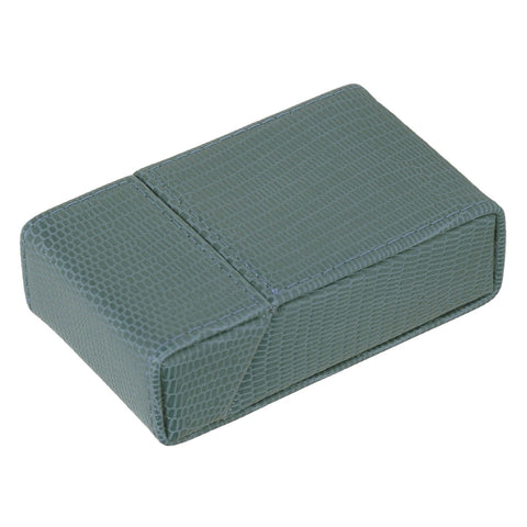 Cigarettes Box Holder Lizard Designed PU Leather Cigarettes Box Storage Case for Women Men Green