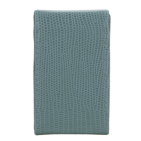 Cigarettes Box Holder Lizard Designed PU Leather Cigarettes Box Storage Case for Women Men Green