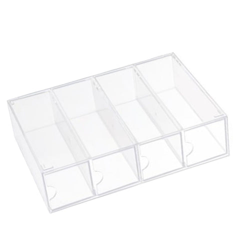 4 Drawers Eyeglass Storage Organizer Box Clear Acrylic Stackable Sunglasses Display Holder Organizer for Makeup Office Items