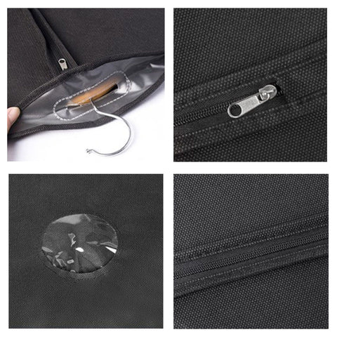 Suit Dust Cover Black Non Woven Fabrics Small Size Hanging Garment Bag for Travel Home