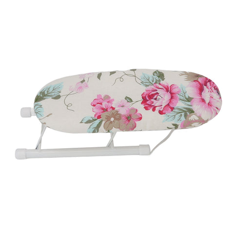 Tabletop Ironing Board Heat Resistant Foldable Portable Mini Ironing Board Clothes Ironing Accessories for Home Travel Peony Flower