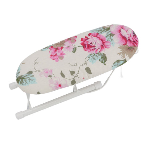 Tabletop Ironing Board Heat Resistant Foldable Portable Mini Ironing Board Clothes Ironing Accessories for Home Travel Peony Flower