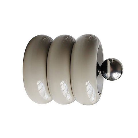 Nordic Style Qtip Holder Dispenser Desktop Dustproof Cotton Swab Storage Container Doughnut Shape Makeup Storage Box with Lid Khaki 3 Layers