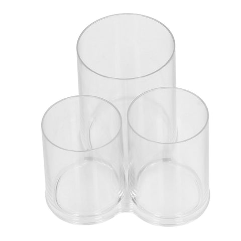 Clear Round Plastic Makeup Container Transparent Cylinder Makeup Brush Holder Organizer