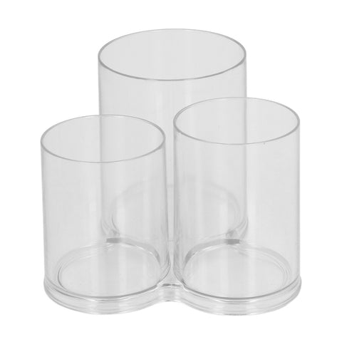 Clear Round Plastic Makeup Container Transparent Cylinder Makeup Brush Holder Organizer