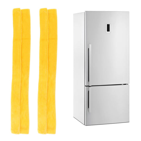 2pcs Refrigerator Door Handle Covers Soft Dustproof Refrigerator Handle Gloves for Kitchen Dining Yellow
