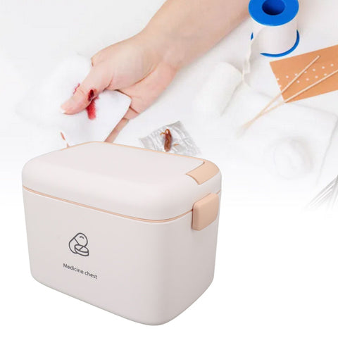 Large Medicine Storage Box Organizer Container Family Emergency Medicine Case with Removable Tray Type B