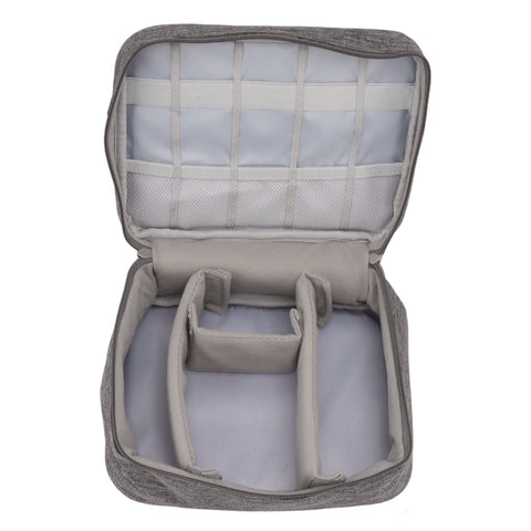 Portable Cord Bag Electronic Accessories Carry Case Waterproof Electronic Storage Bag for Chargers Hard Drives Grey