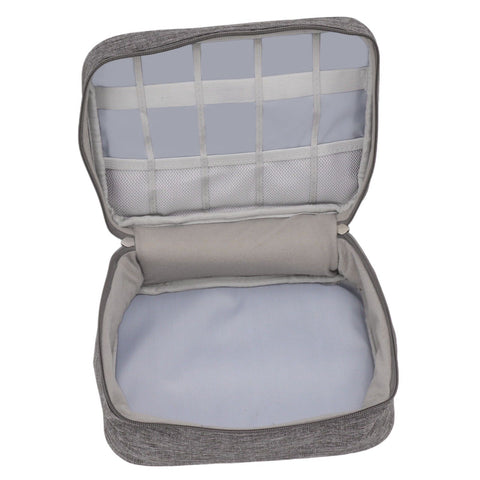 Portable Cord Bag Electronic Accessories Carry Case Waterproof Electronic Storage Bag for Chargers Hard Drives Grey