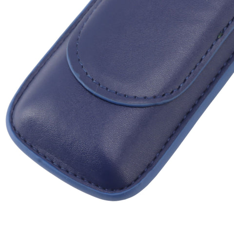 Cigar Case Elegant Vintage Hand Crafted Slim Portable 2 Fingers Cigar Holder for Travel Party Business Blue