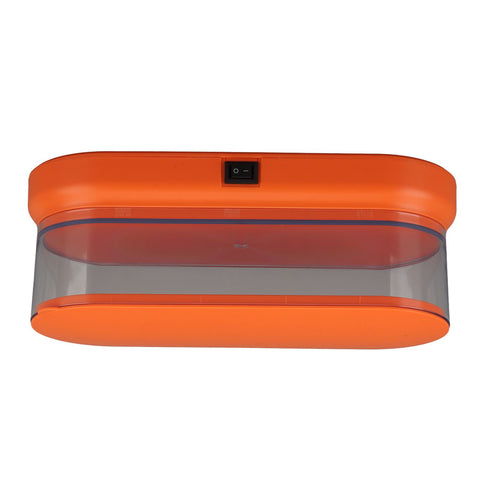 Mini Cleaning Machine Low Noise Portable Ultrasound Cleaner for Jewelry Glasses Makeup Brush Orange