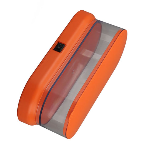 Mini Cleaning Machine Low Noise Portable Ultrasound Cleaner for Jewelry Glasses Makeup Brush Orange