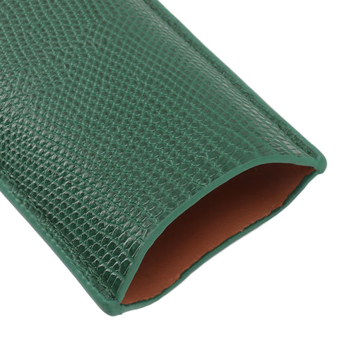 Cigar Case Fashion Elegant Portable Sturdy Crocodilian Skin Texture Faux Leather 2 Fingers Cigar Holder
